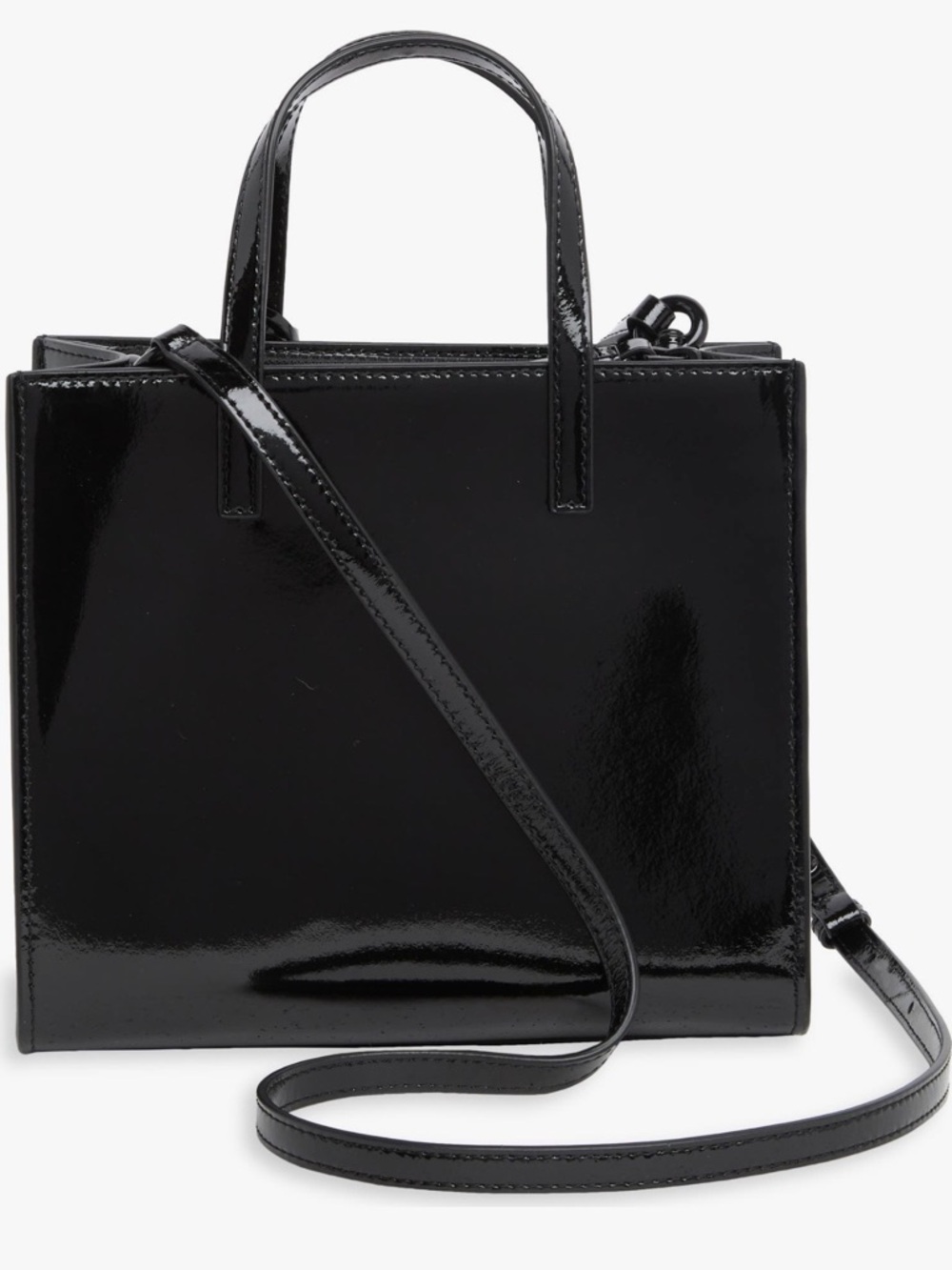 Marc Jacobs Mini Grind Tote Bag Leather Crossbody Satchel Black NWT - Picture 3 of 5